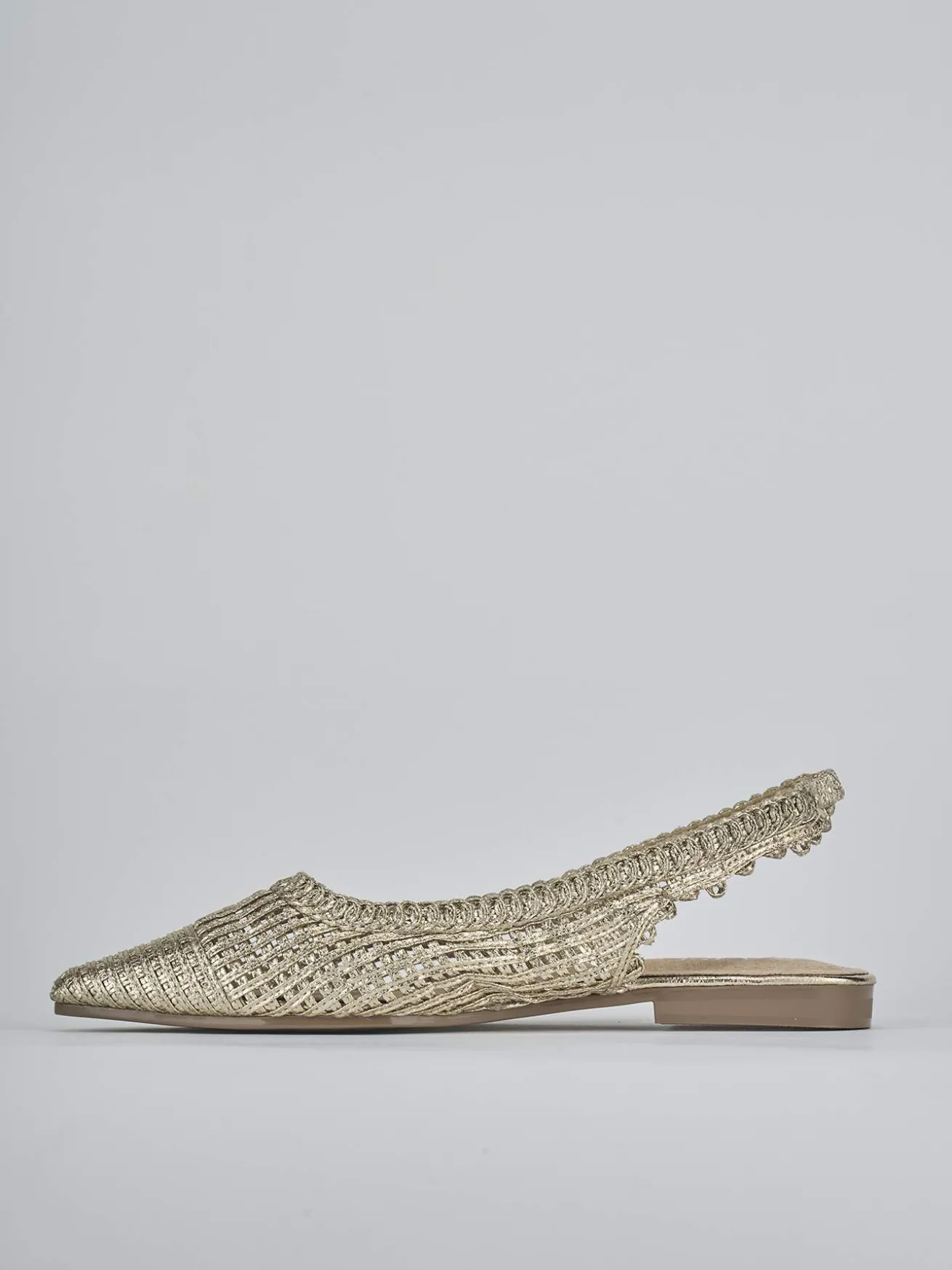 Ballerine tacco 1cm pelle oro