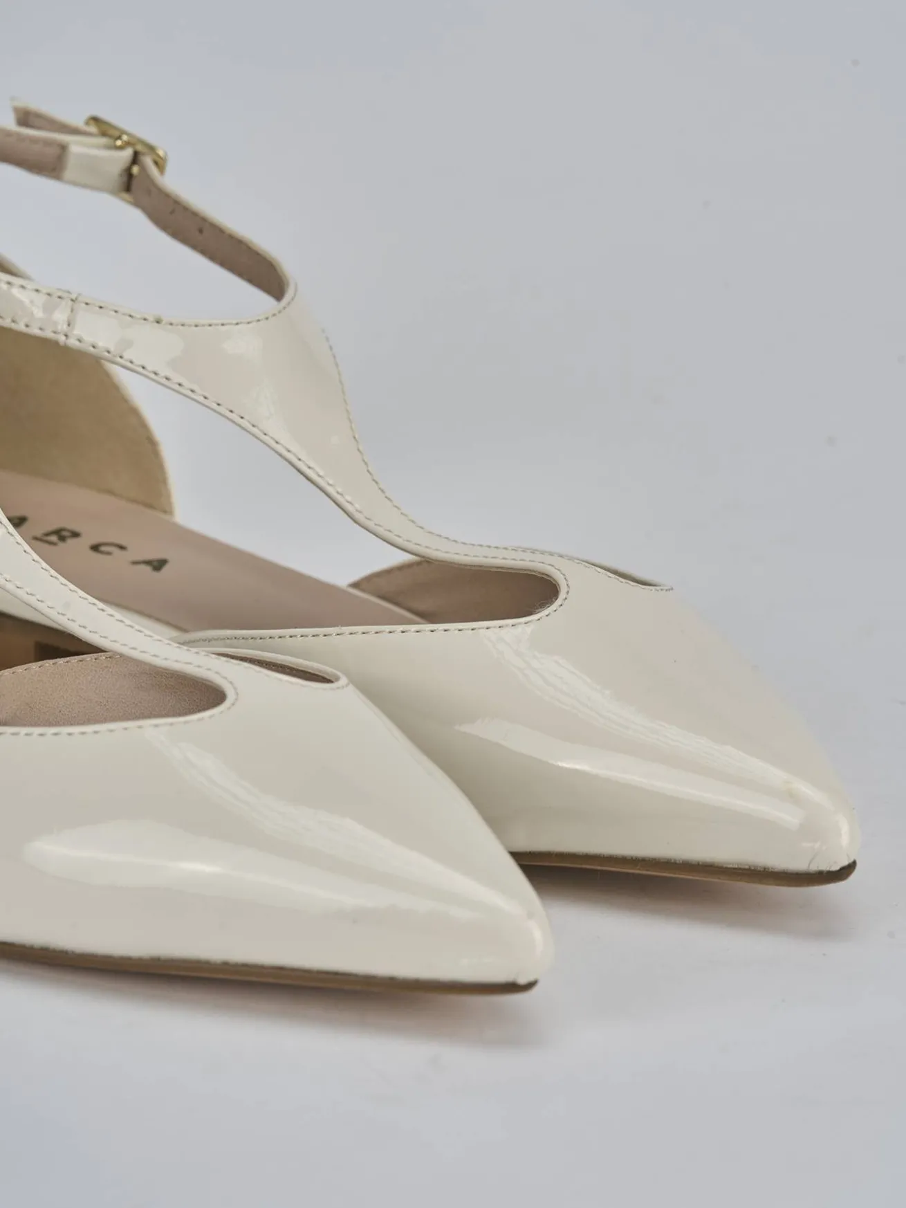 Ballerine tacco 1cm pelle bianco