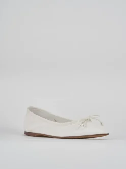 Ballerine tacco 1cm pelle bianco