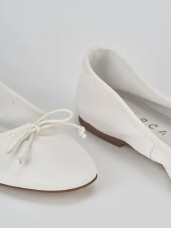 Ballerine tacco 1cm pelle bianco