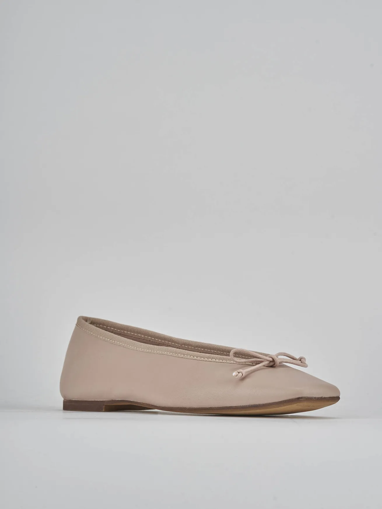 Ballerine tacco 1cm pelle rosa