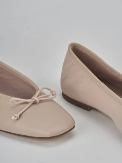 Ballerine tacco 1cm pelle rosa