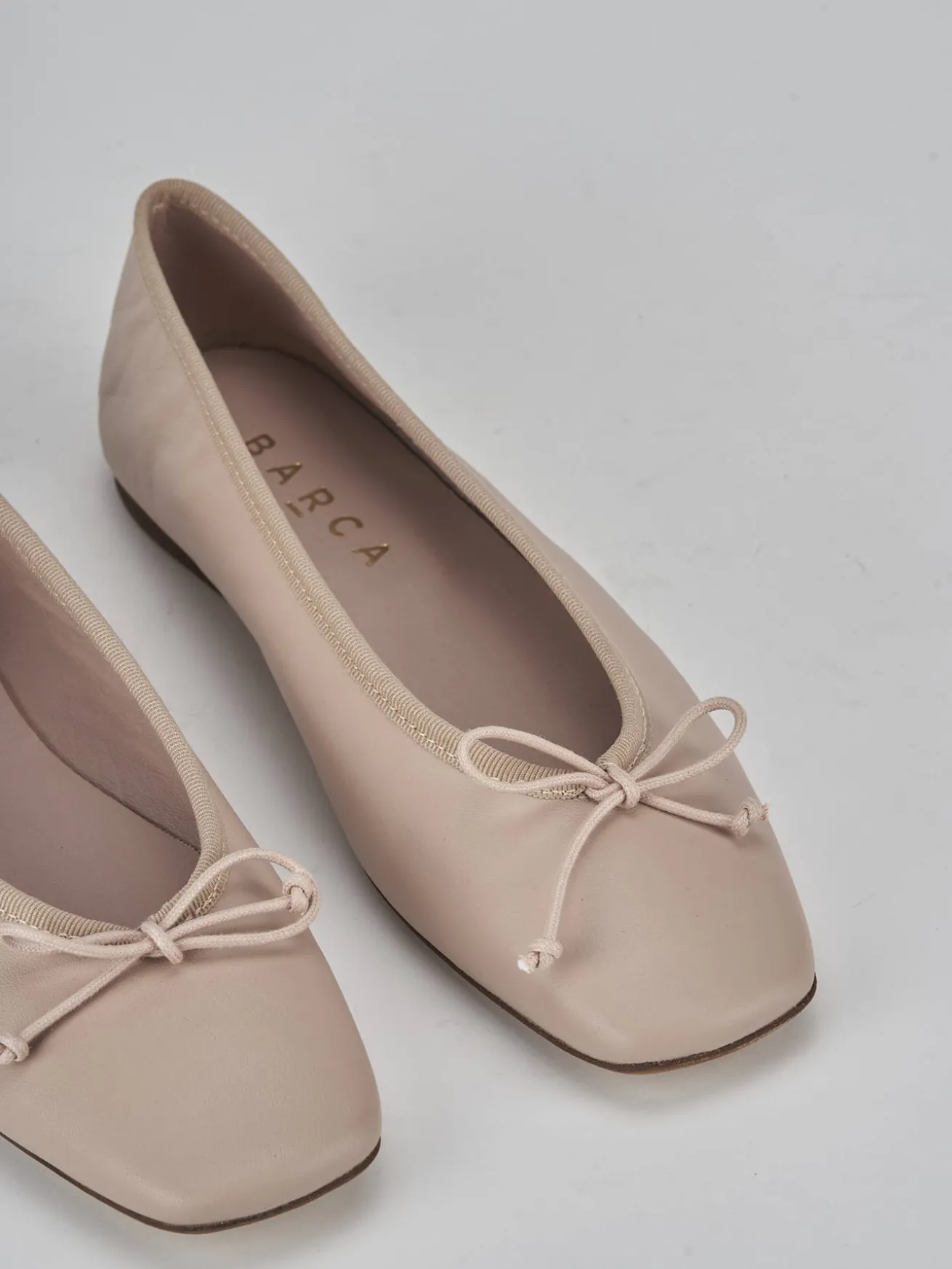 Ballerine tacco 1cm pelle rosa