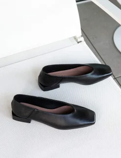 Ballerine tacco 2cm pelle nero