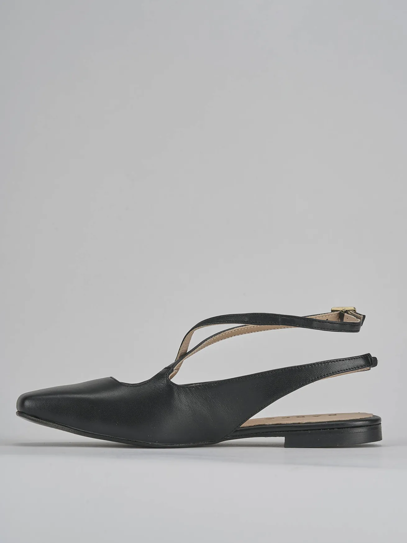 Ballerine tacco 1cm pelle nero