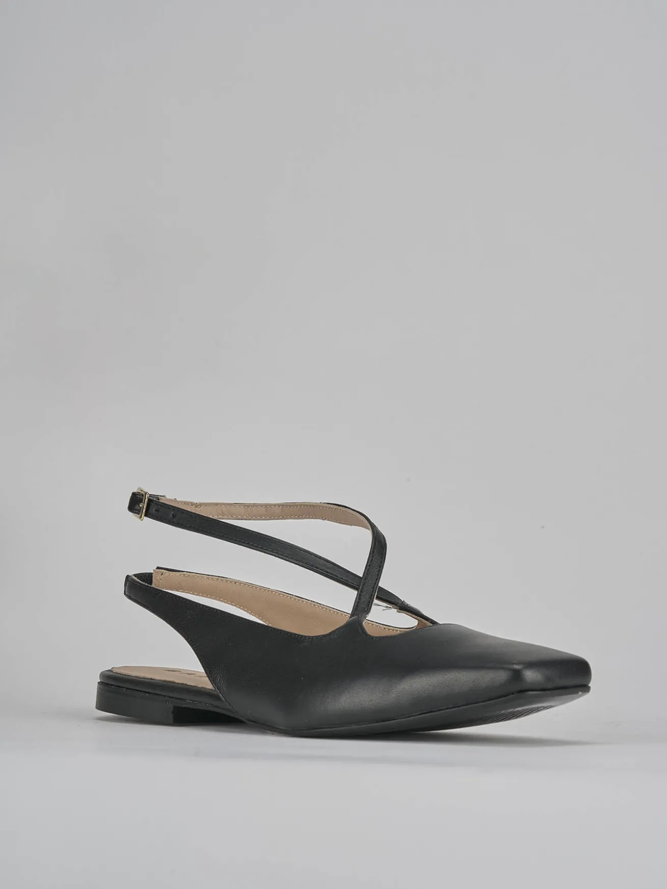 Ballerine tacco 1cm pelle nero