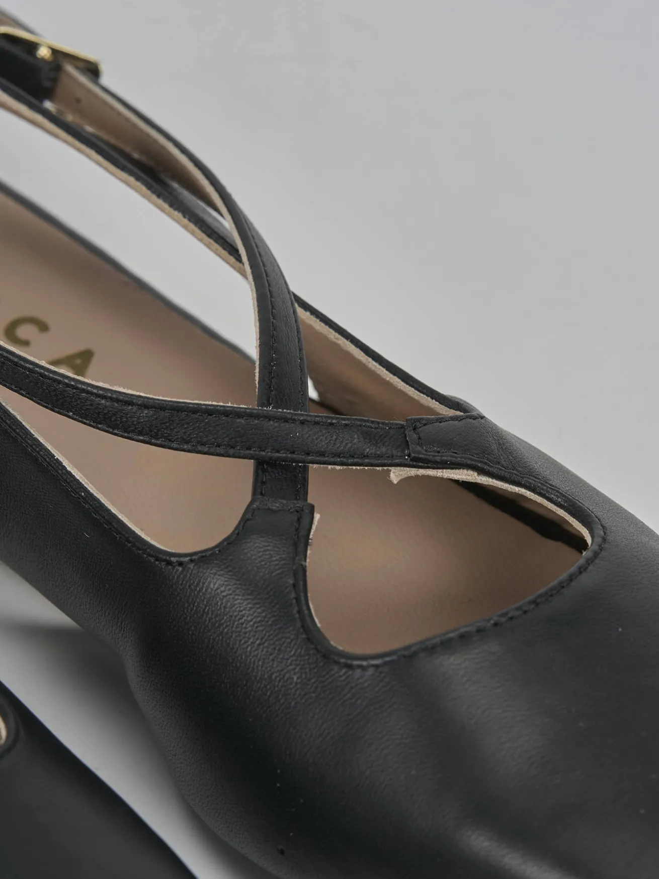 Ballerine tacco 1cm pelle nero