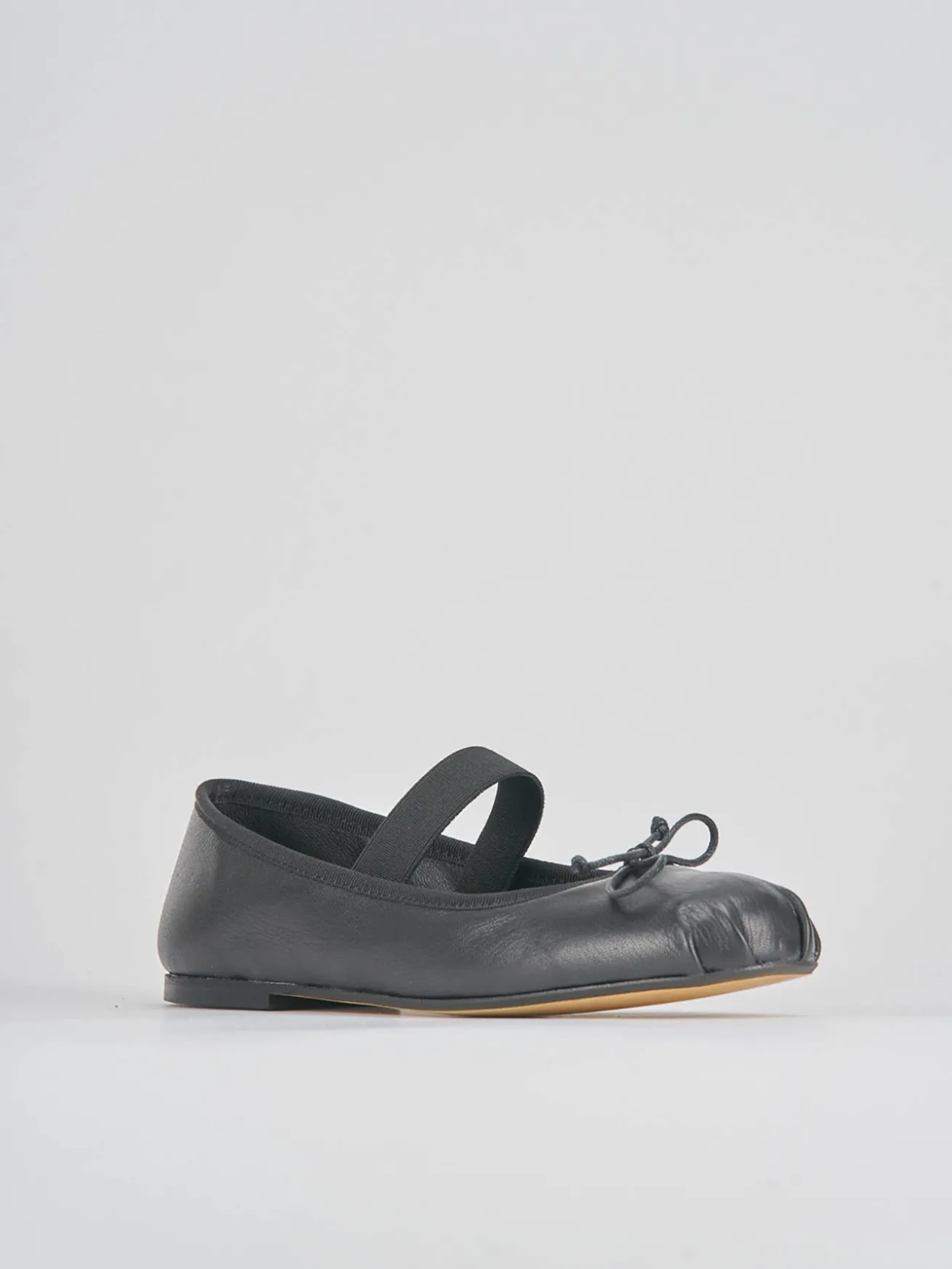 Ballerine tacco 1cm pelle nero