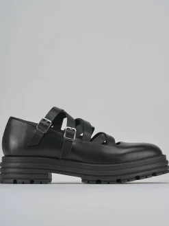 Ballerine tacco 1cm pelle nero