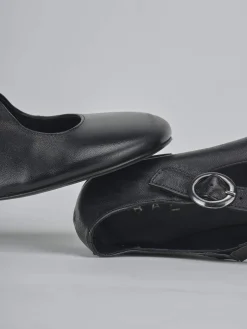 Ballerine tacco 1cm pelle nero