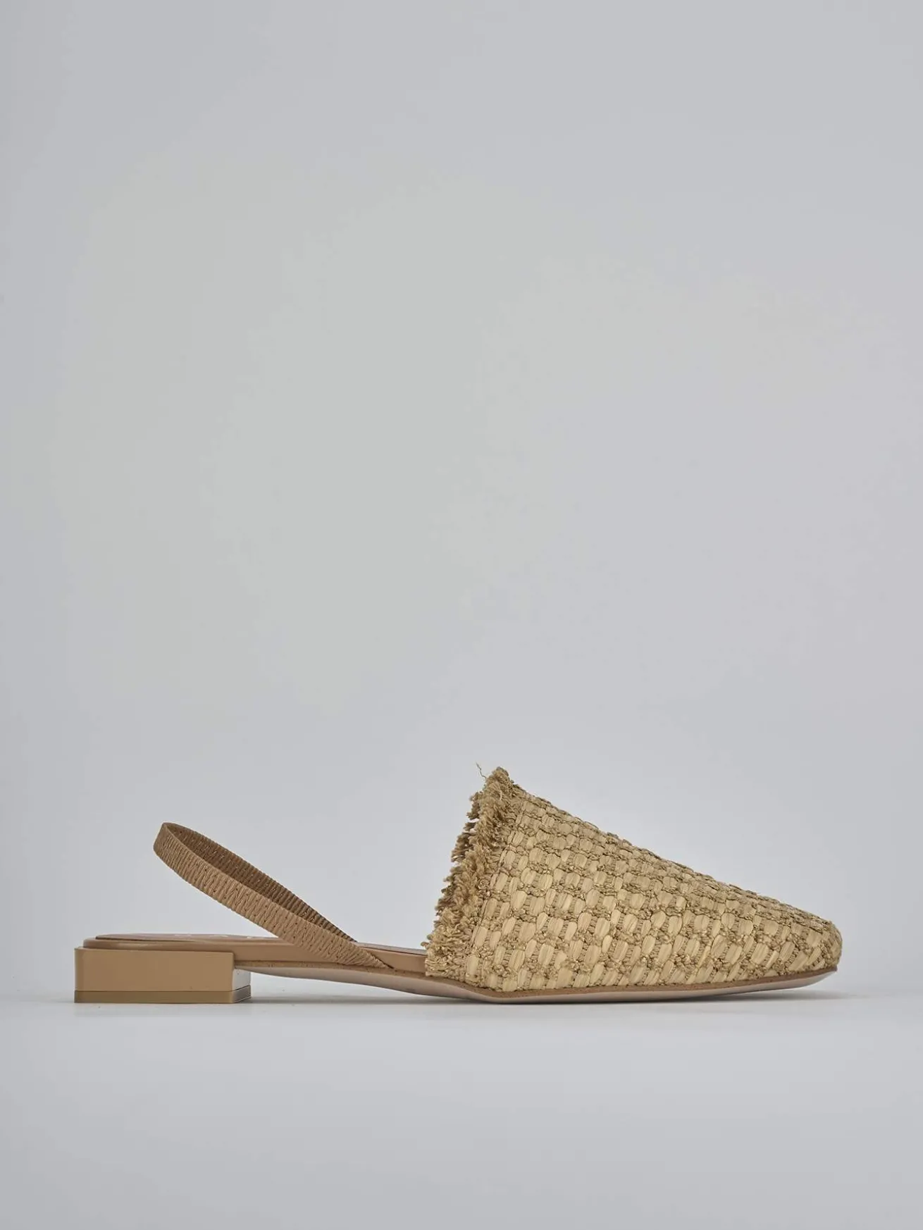 Ballerine tacco 1cm pelle marrone