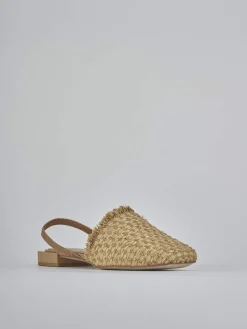 Ballerine tacco 1cm pelle marrone