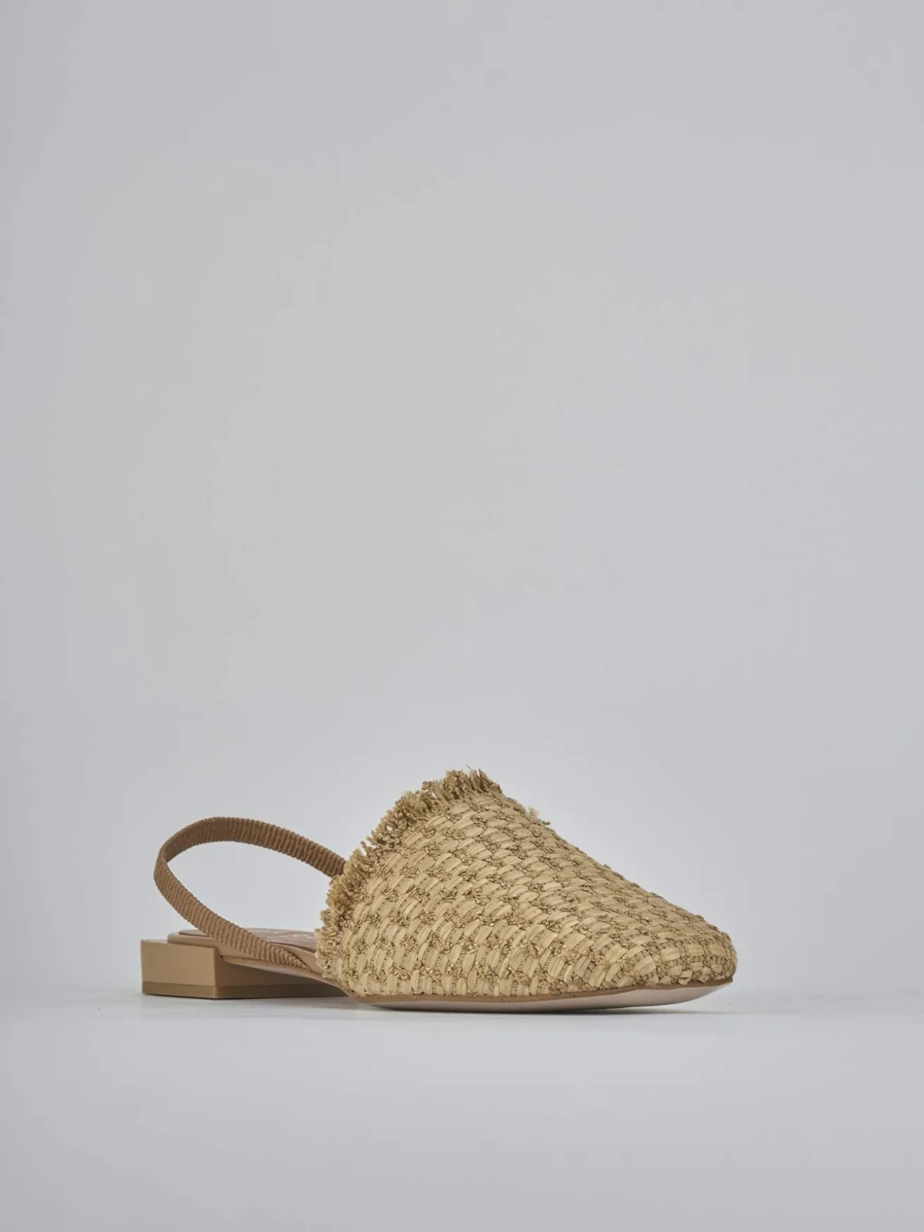 Ballerine tacco 1cm pelle marrone