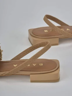 Ballerine tacco 1cm pelle marrone