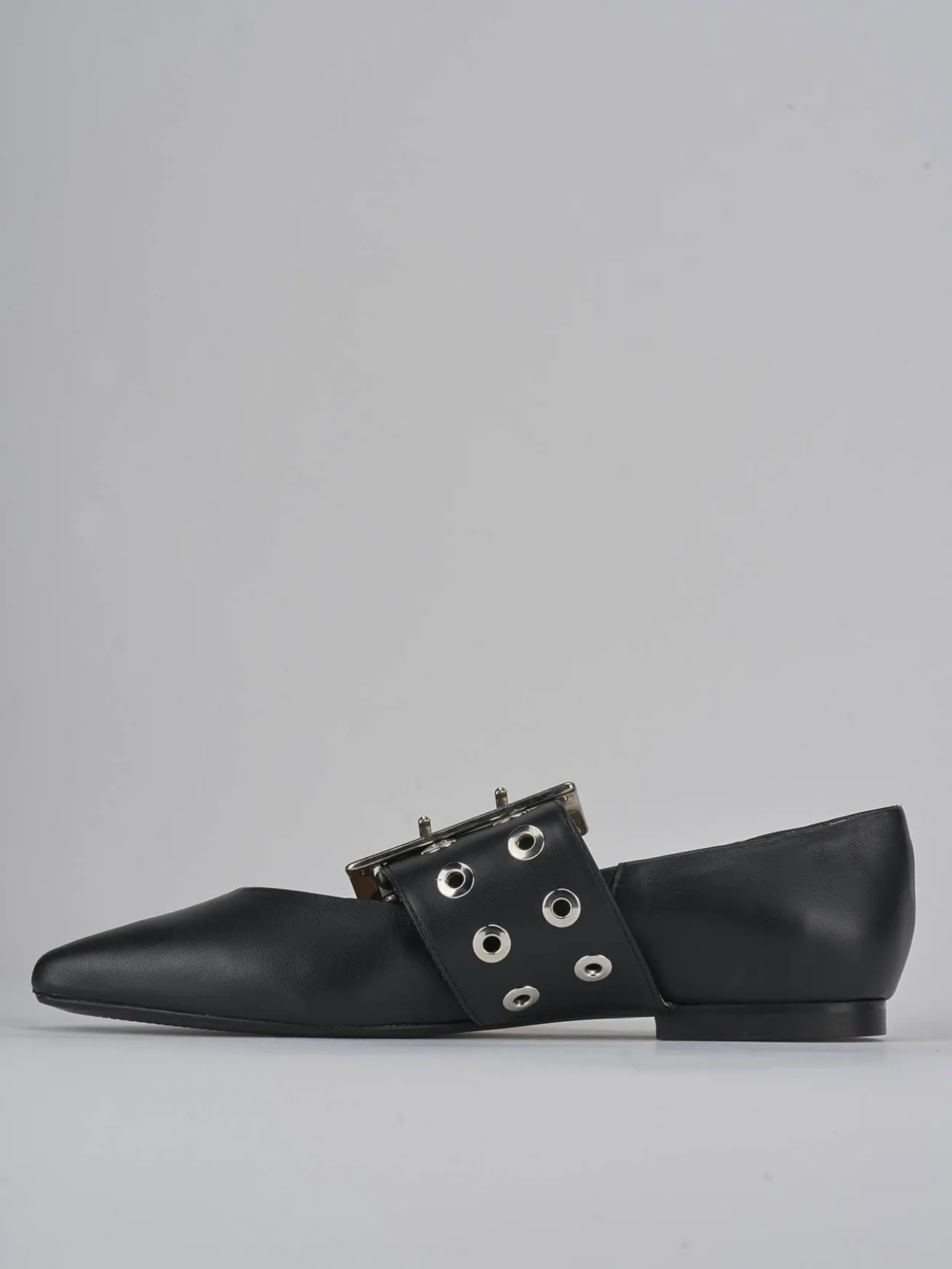 Ballerine tacco 1cm pelle nero