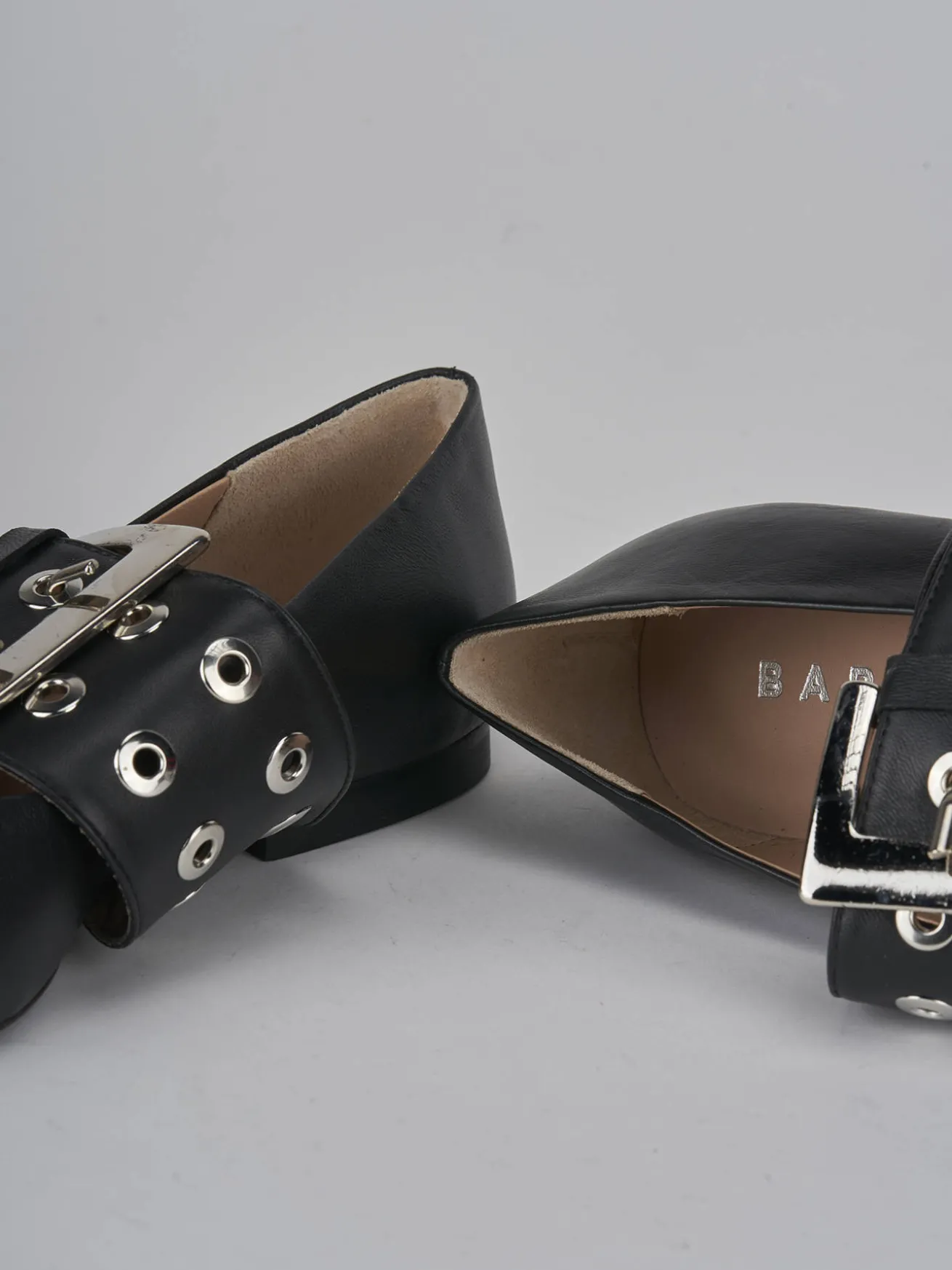 Ballerine tacco 1cm pelle nero