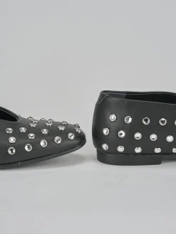 Ballerine tacco 1cm pelle nero