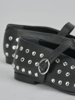 Ballerine tacco 1cm pelle nero