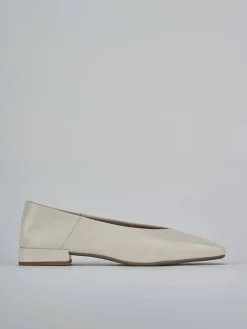 Ballerine tacco 2cm pelle beige
