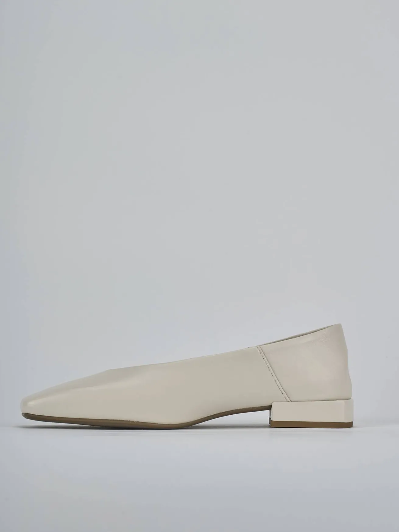 Ballerine tacco 2cm pelle beige