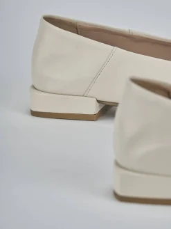 Ballerine tacco 2cm pelle beige