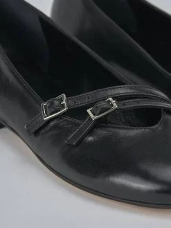 Ballerine tacco 1cm pelle nero