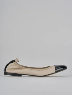 Ballerine tacco 1cm pelle beige