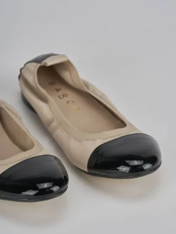 Ballerine tacco 1cm pelle beige