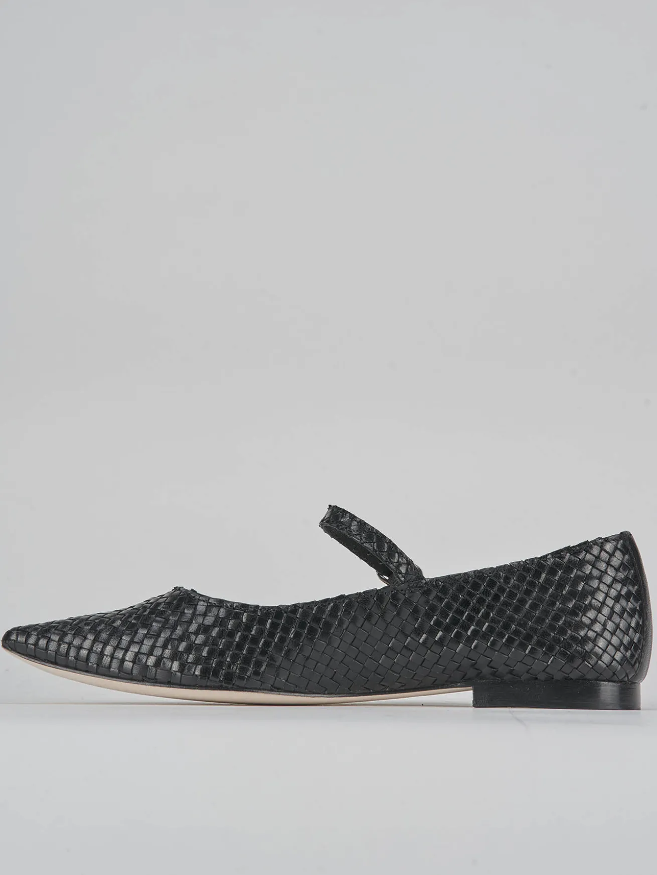 Ballerine tacco 1cm pelle nero