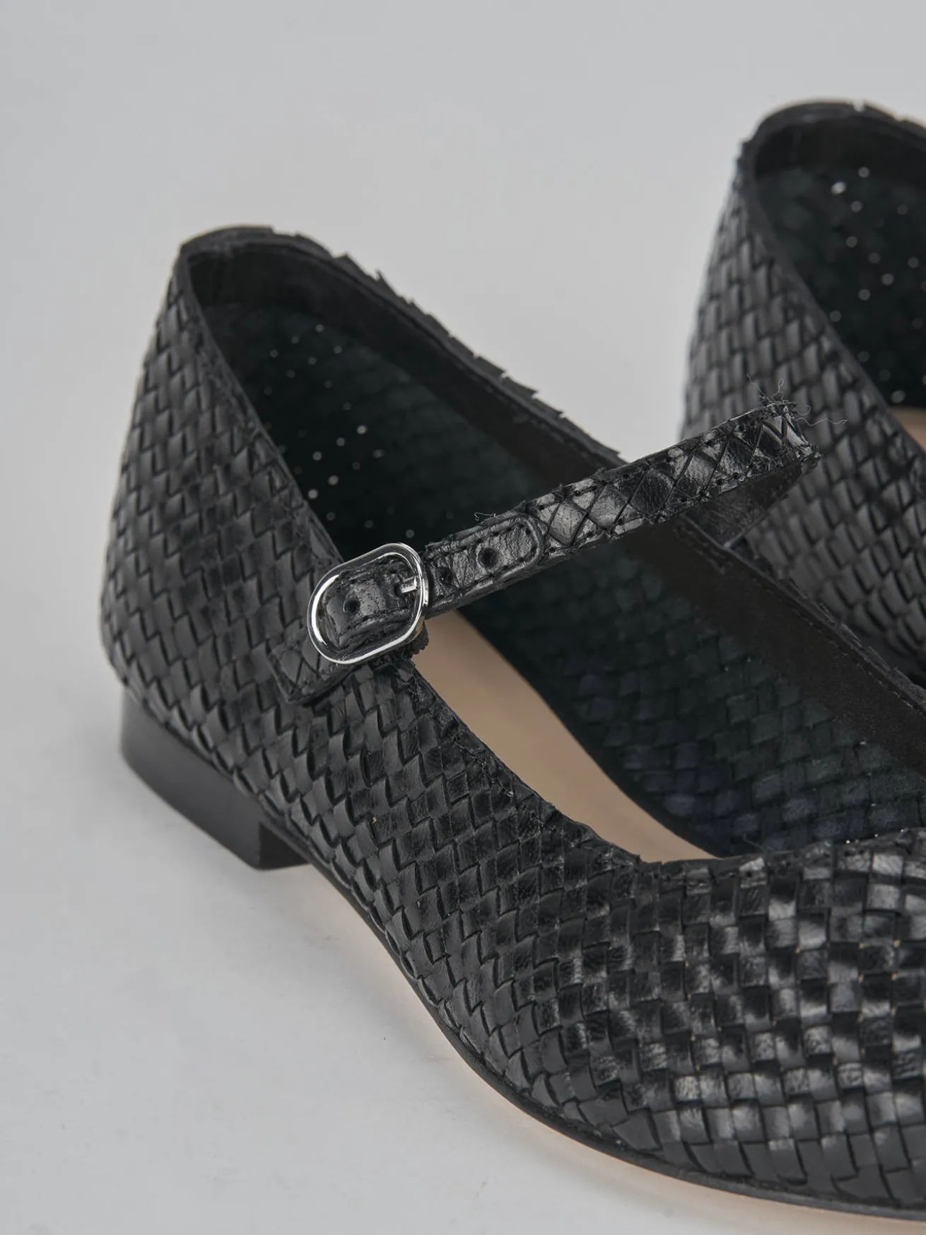 Ballerine tacco 1cm pelle nero