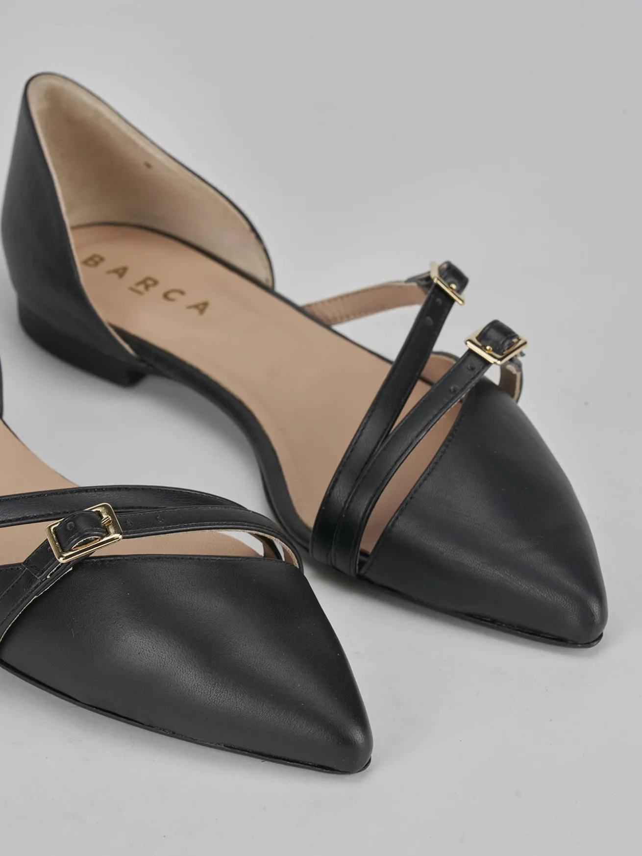 Ballerine tacco 1cm pelle nero