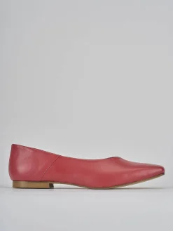 Ballerine tacco 1cm pelle rosso