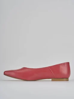 Ballerine tacco 1cm pelle rosso