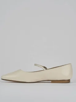 Ballerine tacco 1cm pelle bianco