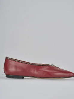 Ballerine tacco 1cm pelle rosso