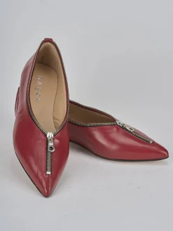 Ballerine tacco 1cm pelle rosso