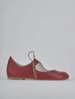 Ballerine tacco 1cm pelle rosso