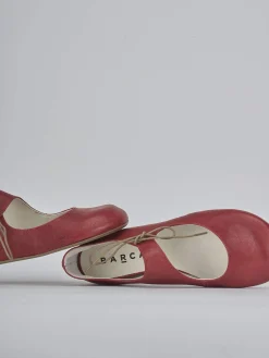 Ballerine tacco 1cm pelle rosso