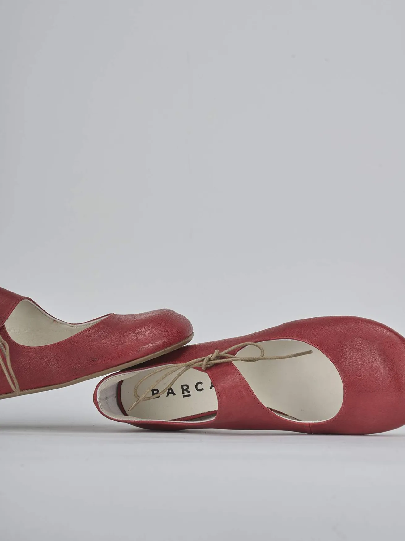 Ballerine tacco 1cm pelle rosso