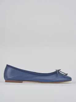 Ballerine tacco 1cm pelle blu