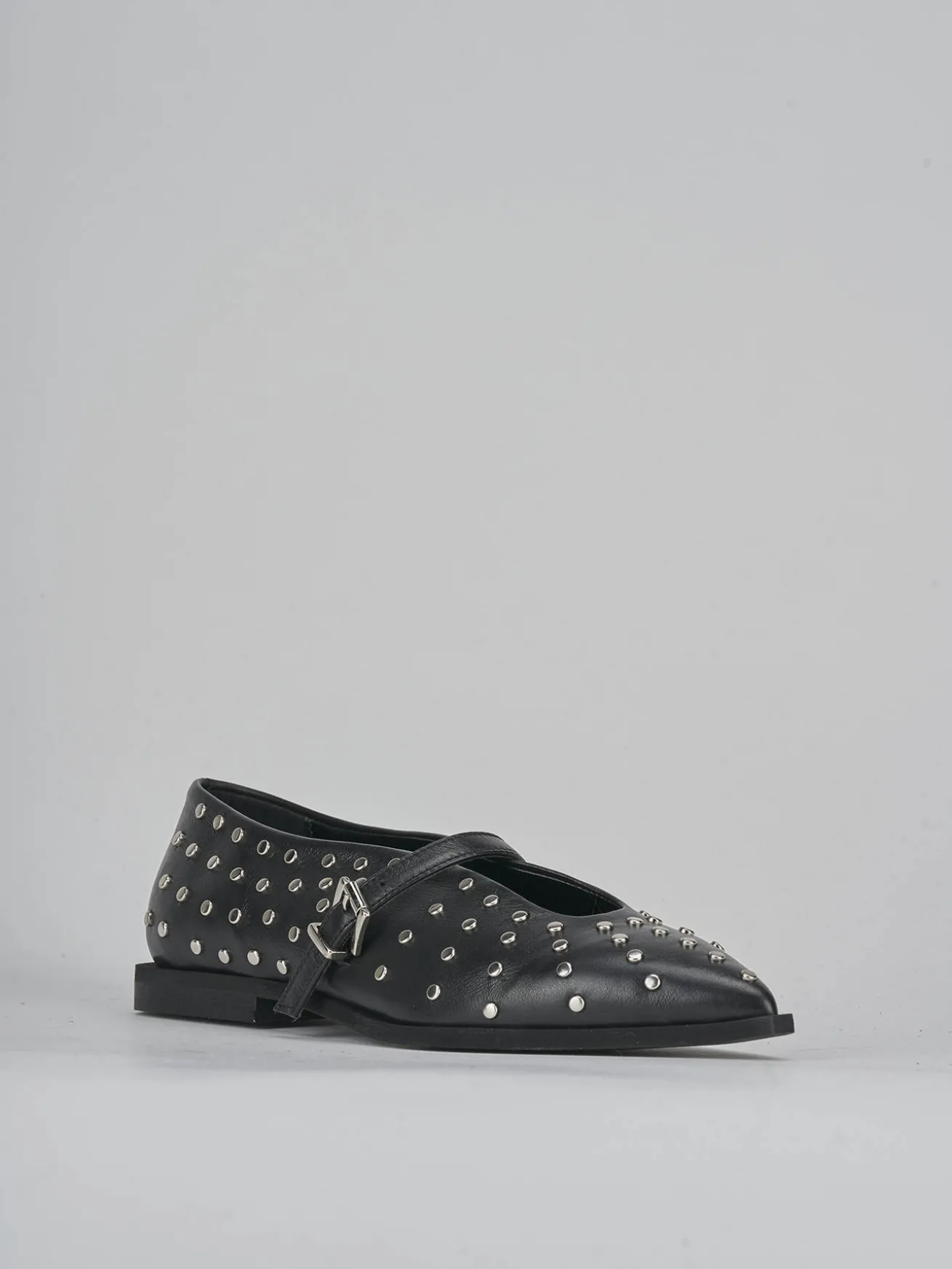 Ballerine tacco 1cm pelle nero