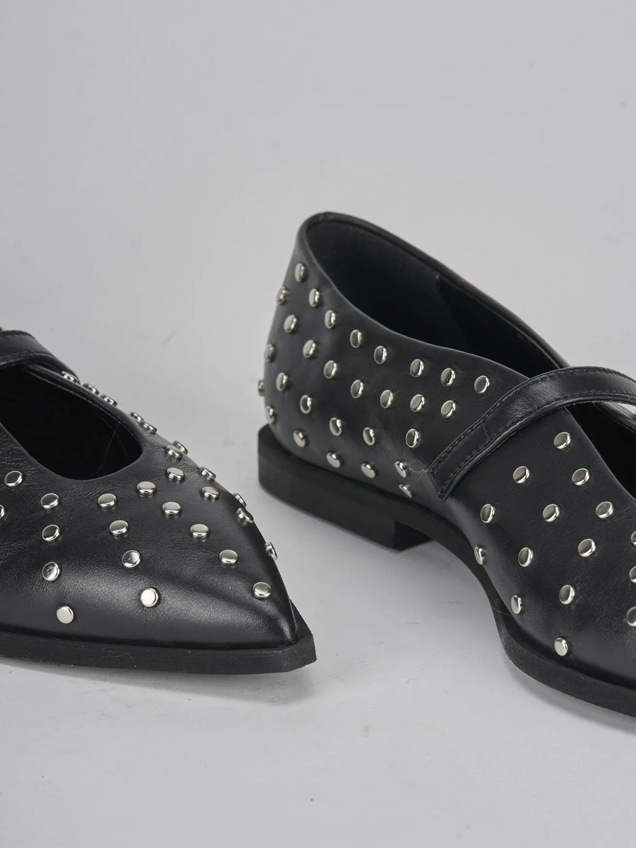 Ballerine tacco 1cm pelle nero