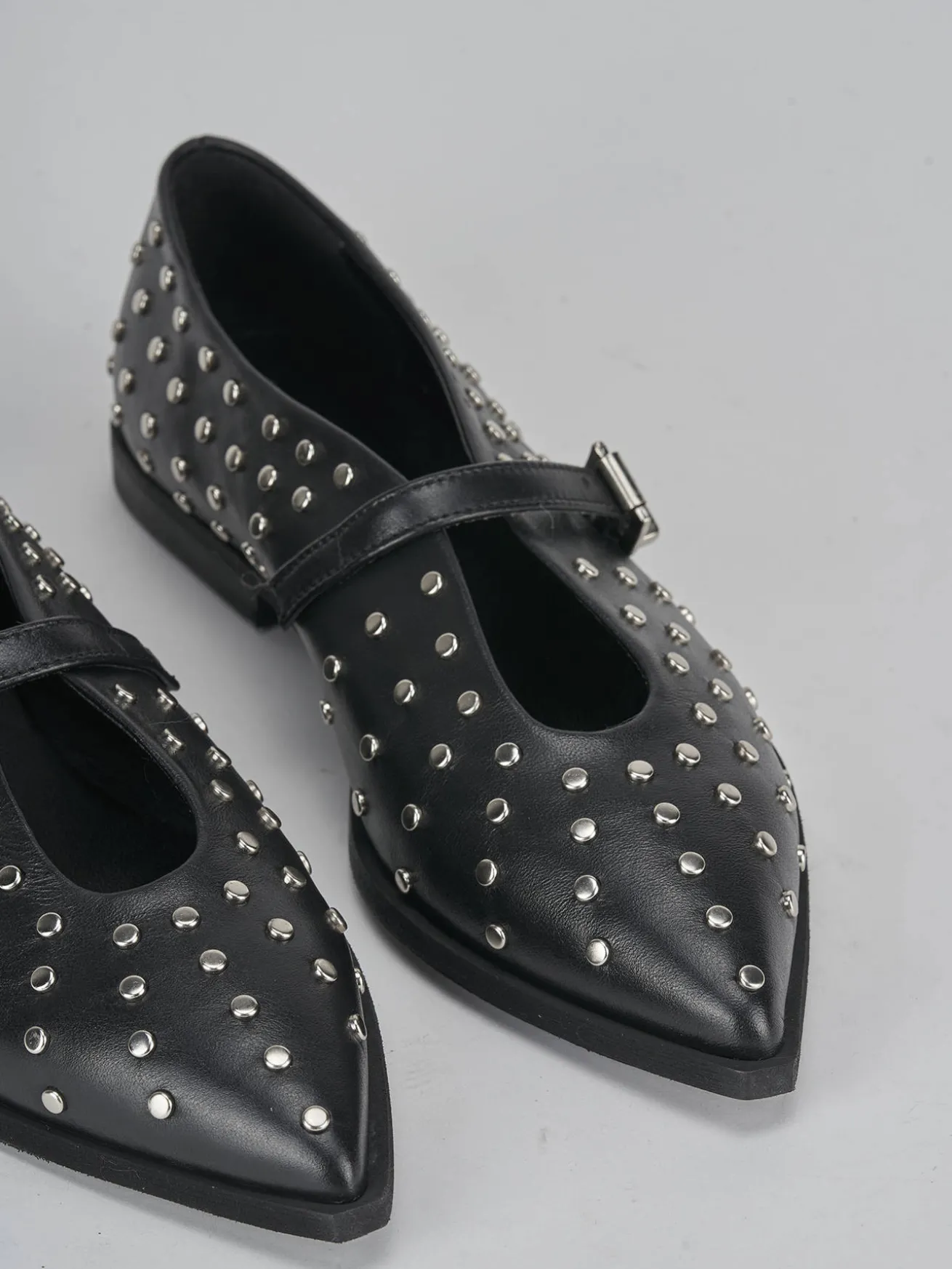 Ballerine tacco 1cm pelle nero