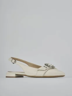 Ballerine tacco 1cm pelle bianco