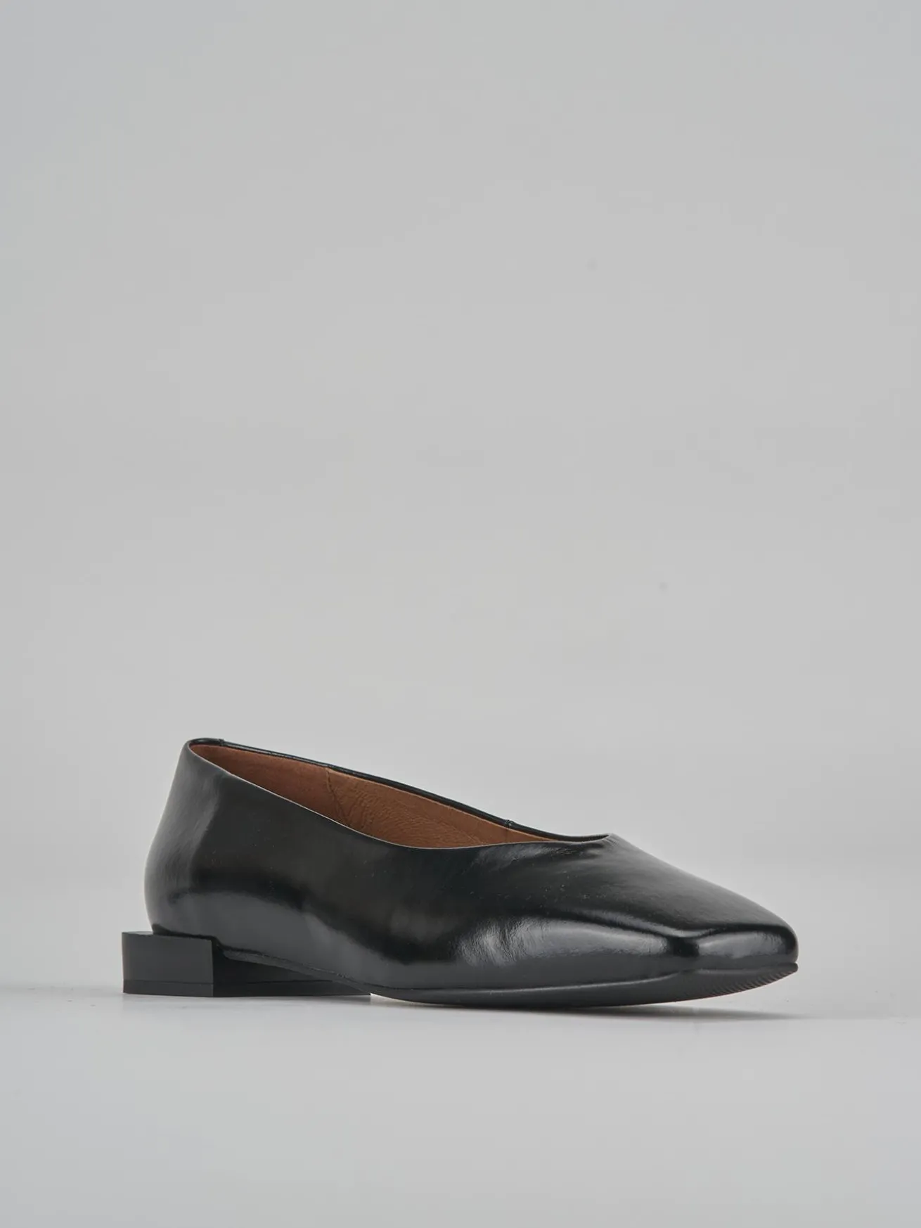 Ballerine tacco 1cm pelle nero