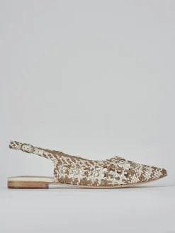 Ballerine tacco 1cm pelle beige