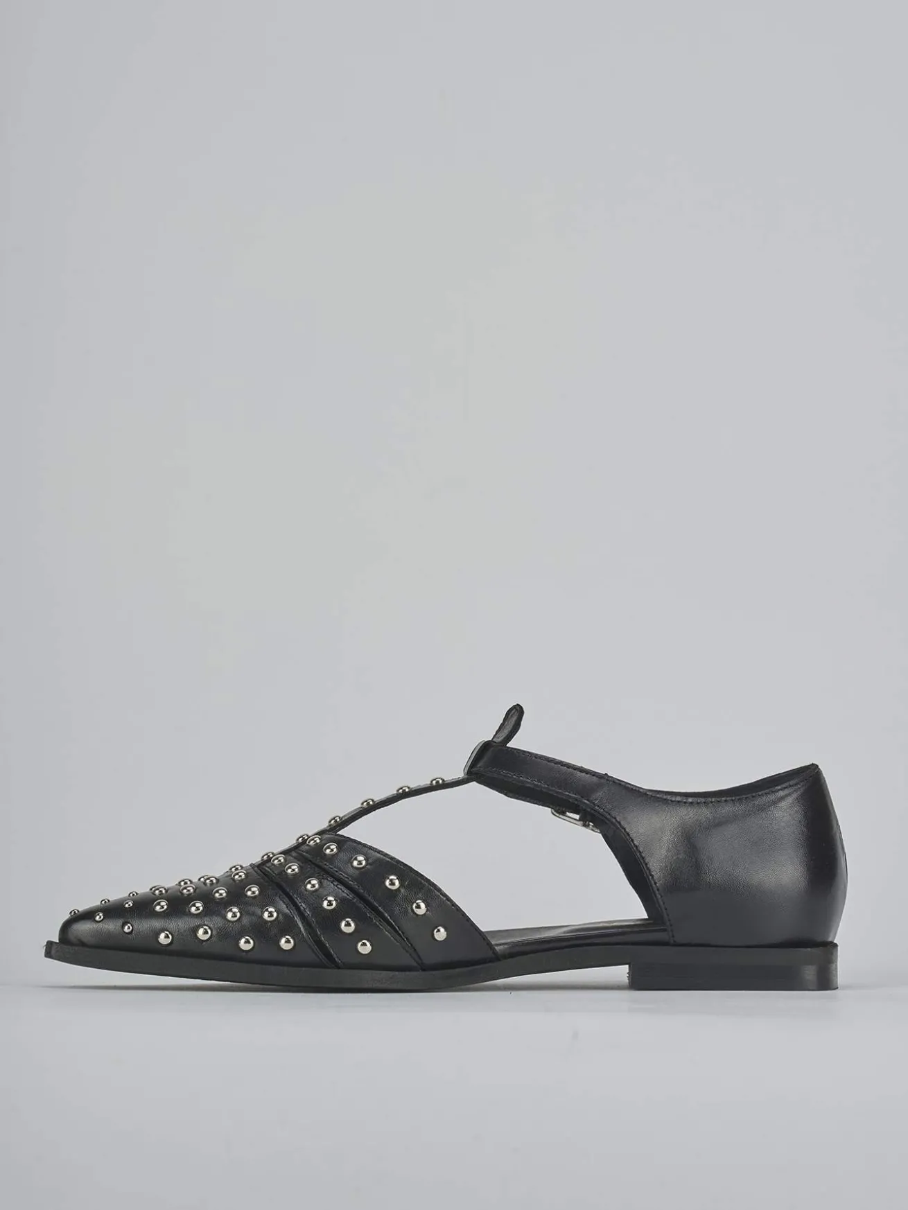 Ballerine tacco 1cm pelle nero