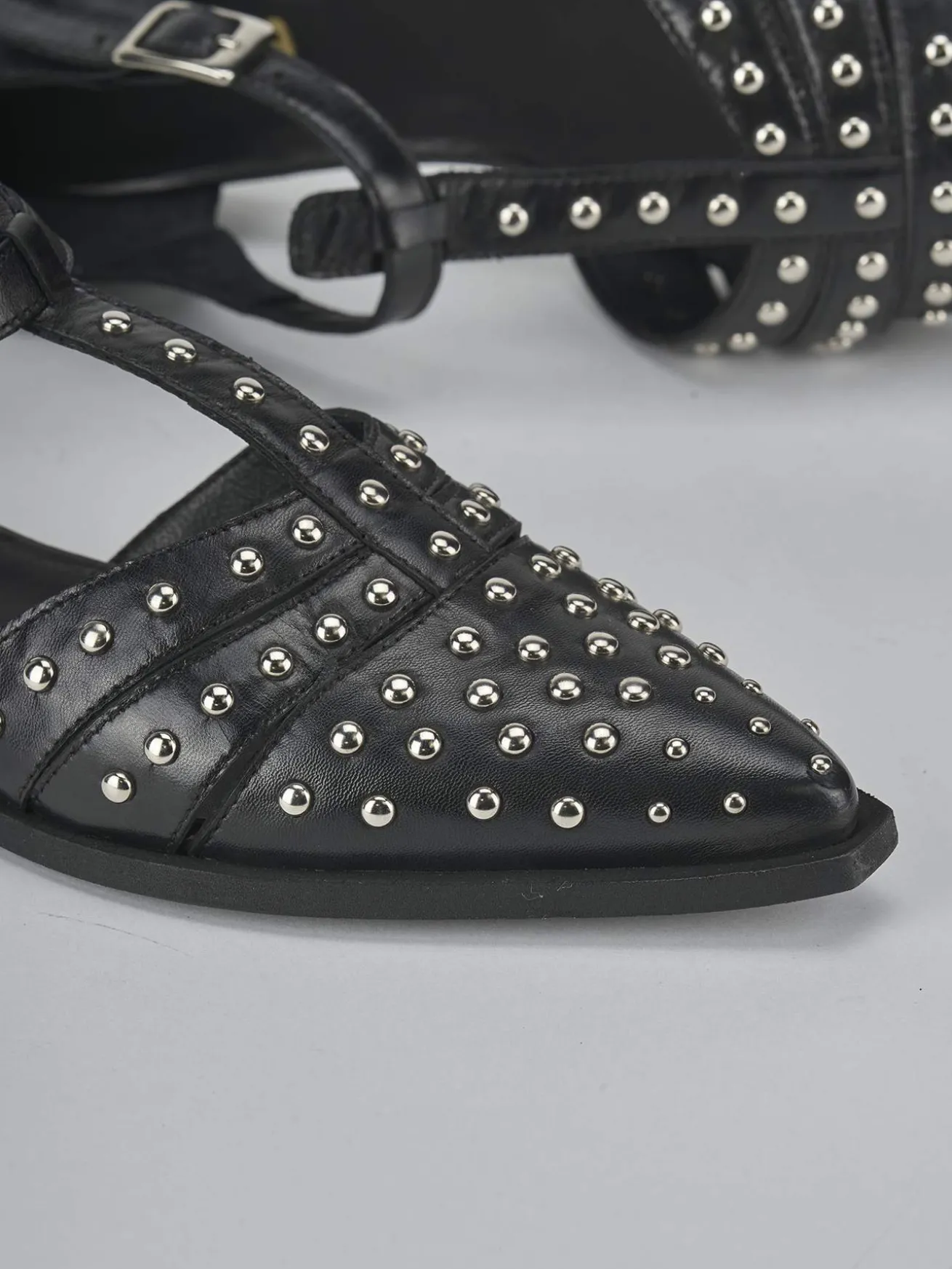 Ballerine tacco 1cm pelle nero