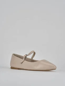 Ballerine tacco 1cm pelle rosa