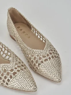 Ballerine tacco 1cm pelle oro